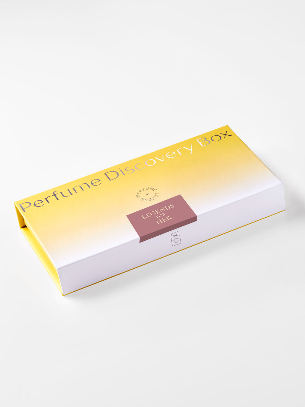 Legends for Her Discovery Box — closed box angled view on white background