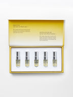 Legends for Him Discovery Box — open box with 5 spray vials (2 ml testers) arranged inside