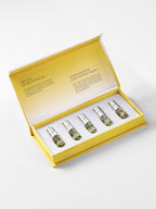 Open Legends for Him sample box — angled view showing five 2 ml fragrance testers